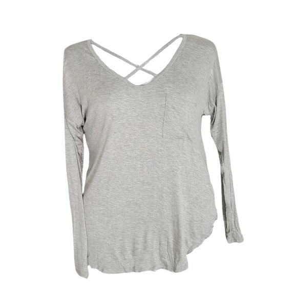 NWT no boundaries gray long sleeve top with pocket size xl - Picture 1 of 8
